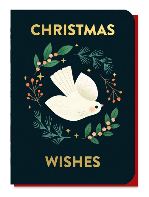 Dove Christmas Card | Gold Foil Luxury Card