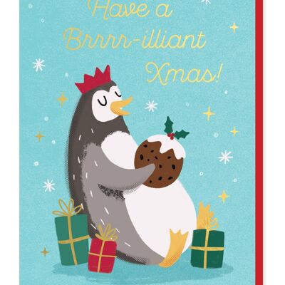 Tarjeta de Navidad Brrrr-illiant | Tarjeta navideña de animales