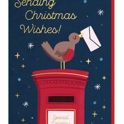 Cartolina di Natale di Robin | Cartolina di Natale con animali