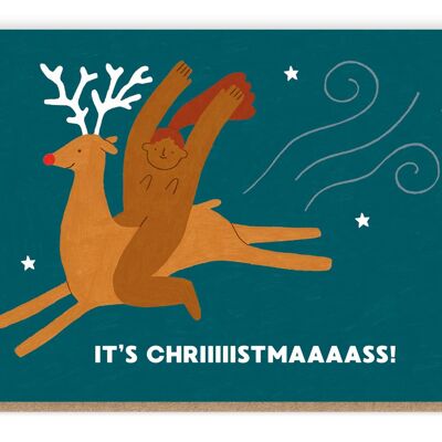 It's Chriiiiistmaaaas! Card | Nude | Cheeky | Boobs