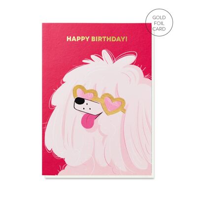 Tarjeta de cumpleaños del perro esponjoso | Tarjetas para perros | Amantes de los perros