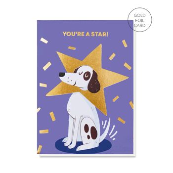 Carte de remerciement Star Dog | Cartes de chien | Amoureux des chiens 1