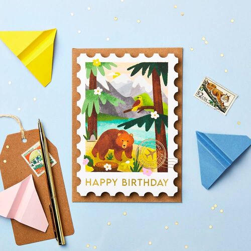 The Rockies Stamp Birthday Card| Travel Themed Cards