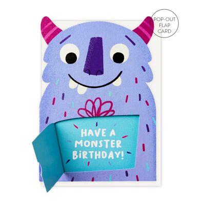 Tarjeta de cumpleaños de fiesta de monstruos | tarjetas de cumpleaños para niños