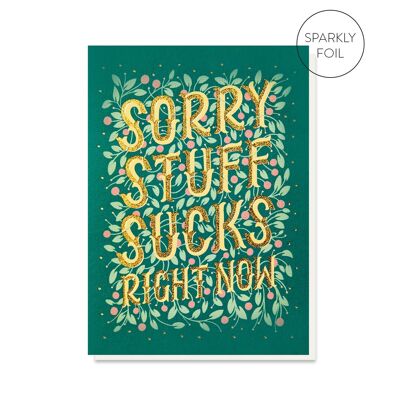Sorry Stuff Sucks Card | Contemporary sympathy Card