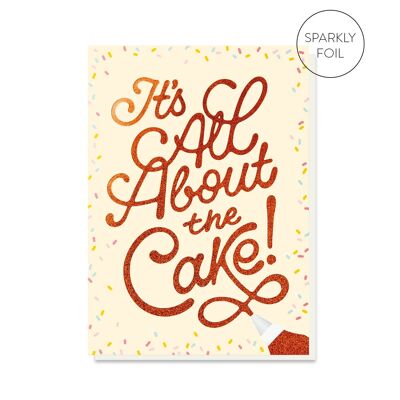 All About The Cake Card | Contemporary Birthday Card