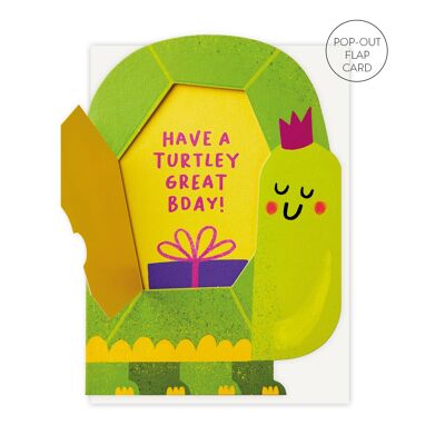 Tarjeta de cumpleaños de tortuga | tarjetas de cumpleaños para niños