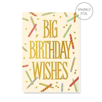 Big Birthday Wishes - Pack of 6