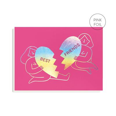 Best Friends Galentine's Card | Luxury Foil Friendship Card