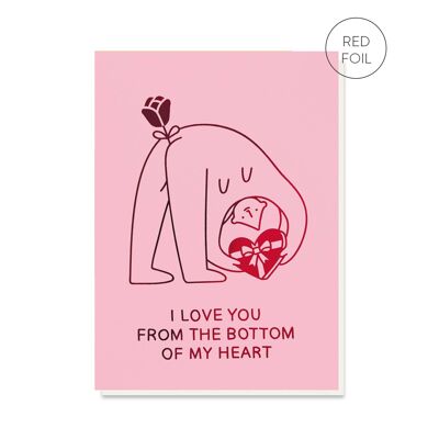 Parte inferior de mi tarjeta del corazón | Tarjeta de San Valentín divertida