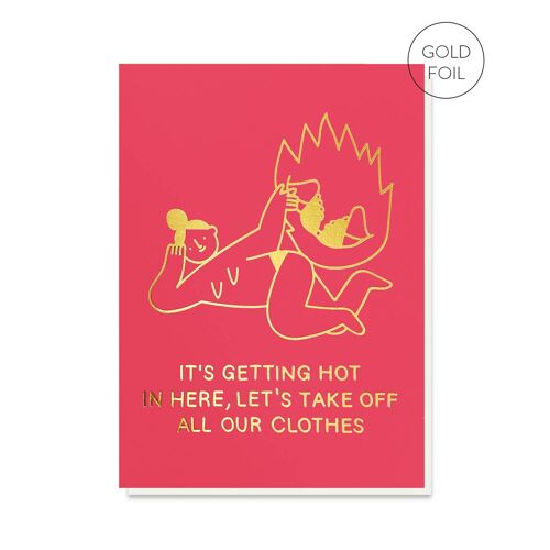 Hot In Here Greeting Card | Funny Valentine's Card