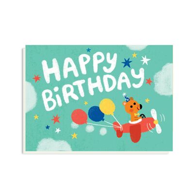 Birthday Plane Card | Gender Neutral Kid's Birthday Card