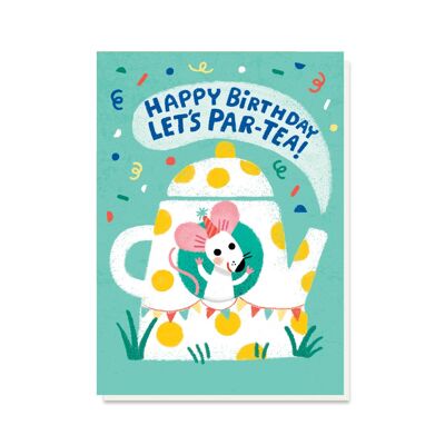 Let's Par-tea Birthday Card | Gender Neutral Kid's Card