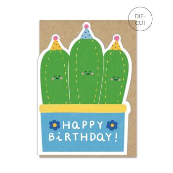 Carte d’anniversaire du Club Cactus | Carte d'anniversaire cactus découpée 1