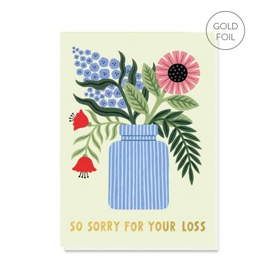 Perdón por tu tarjeta perdida | Tarjeta de condolencia floral