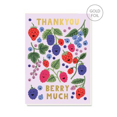 Gracias Berry mucha tarjeta | Tarjeta de agradecimiento de lujo