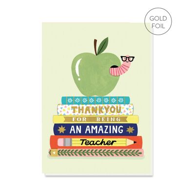 Amazing Teacher Thank You Card | Thank you Teacher Card