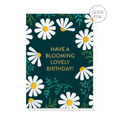 Blühende schöne Geburtstagskarte | Blumengrußkarte