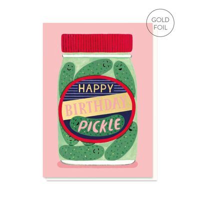 Birthday Pickles Card | Luxury Gold Foil Birthday Card
