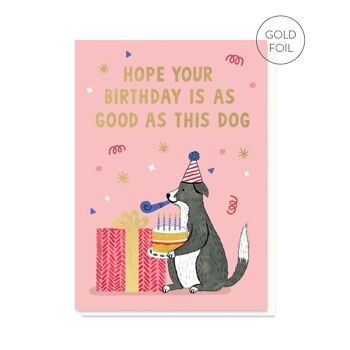 Carte d’anniversaire de bon chien | Amoureux des chiens | Chien Carte de vœux 1