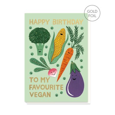 Favourite Vegan Card | Veganism | Funny Greeting Card