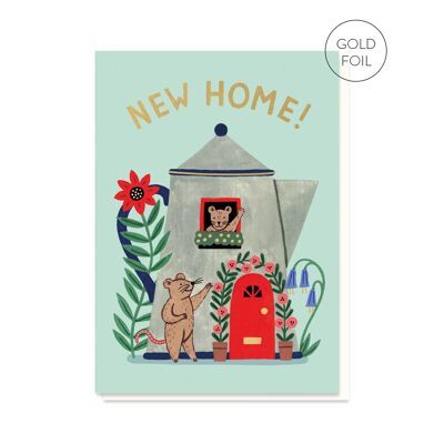 Scheda nuova casa della casa del topo | Cartolina d'auguri carina