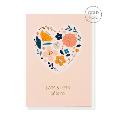 Love Heart Card | Luxury Gold Foil Card | Scandi Style