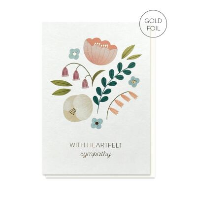 Heartfelt Sympathy Card | Scandi Style | Luxury Foil Card