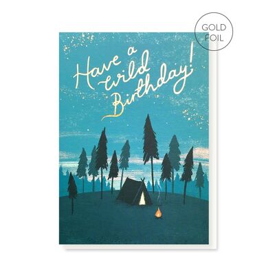 Wilde Geburtstagskarte | Camping | Karten für Männer