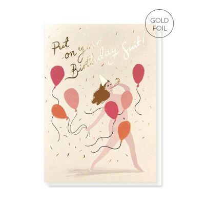 Birthday Suit Birthday Card | Cheeky Card