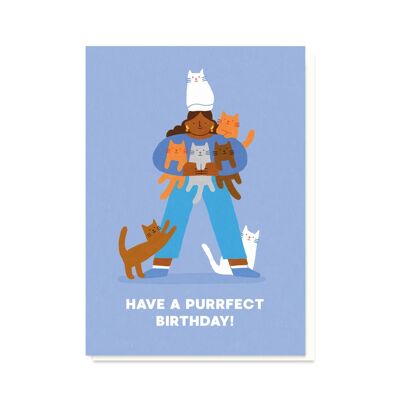 Purfect Birthday Card | Cat Lovers | Cat Greeting Card