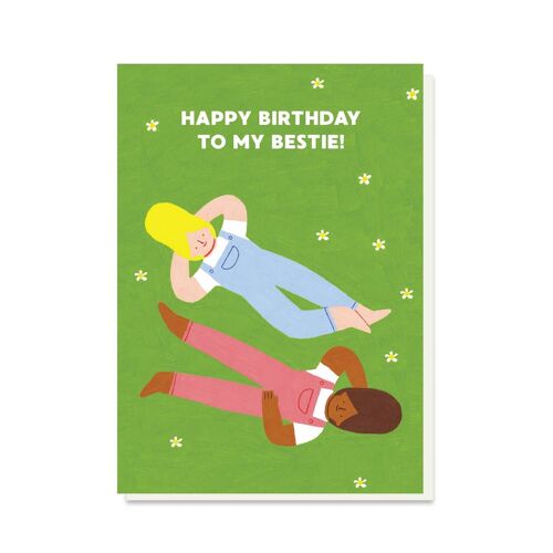 Birthday Besties Card | Best Friends | Illustrated Card