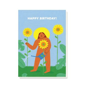 Carte d’anniversaire Mère Nature | Nu effronté | Carte grossière 1