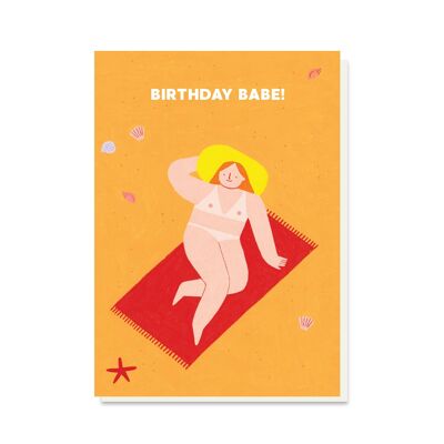 Tarjeta de cumpleaños de bits rosados | Desnudo | Tarjeta de cumpleaños divertida