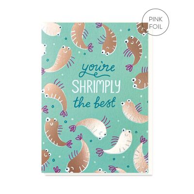 Shrimply La Mejor Tarjeta | Tarjeta de felicitación | Tarjeta romántica