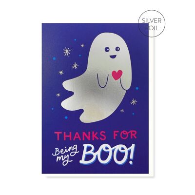 Mi tarjeta de aniversario de Boo | Tarjeta de lámina de lujo | Lindo