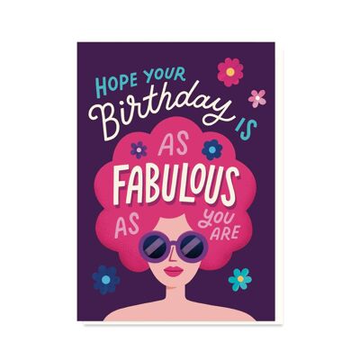 Fabuleuse carte d’anniversaire | Carte d'anniversaire féminine