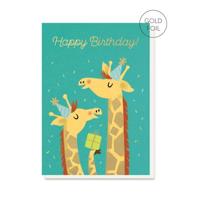 Carte d’anniversaire girafe | Carte enfants | Carte Enfant