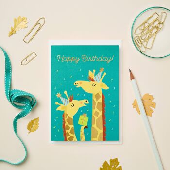 Carte d’anniversaire girafe | Carte enfants | Carte Enfant 3