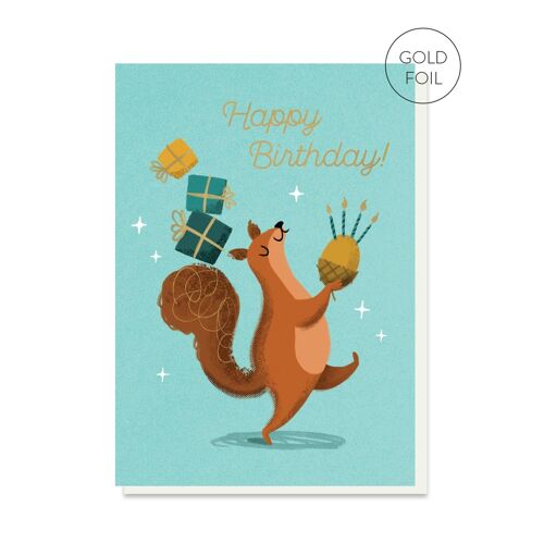 Nutty Squirrel Birthday Card | Children's Card | Kids Card