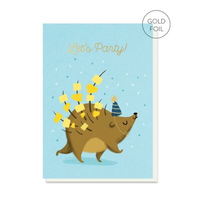 Party Snacks Hedgehog Birthday Card | Kid's Cards | Animals