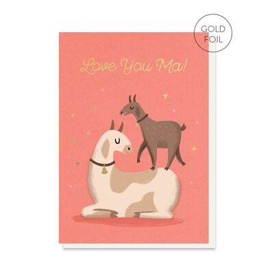 Love You Ma Card | Mother's Day Card | Mom Card