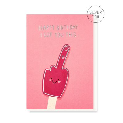 Middle Finger Rude Birthday Card | Naughty Card