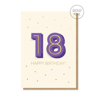 The Big 1-8 Birthday Card | Milestone Card | 18th Age Card