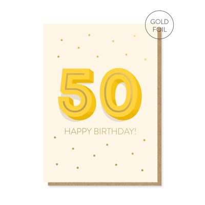 Il biglietto d'auguri Big 5-0 | Carta traguardo | Carta 50esima Età