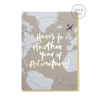 Une autre année d'aventures | Carte d'anniversaire | Anniversaire 1