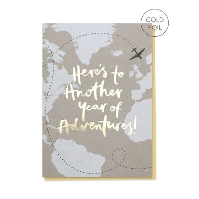 Ein weiteres Jahr voller Abenteuer | Geburtstagskarte | Jubiläum