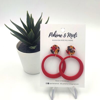 Boucles d'oreilles en pâte polymère