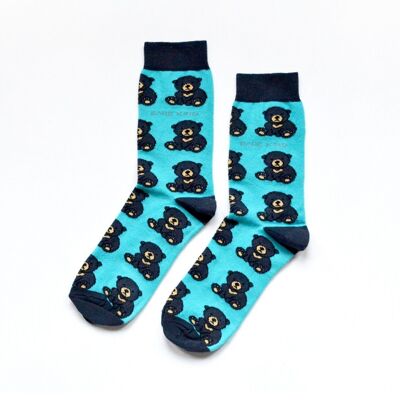 Sun Bear Socks | Bamboo Socks | Blue Socks | Sumatra Socks