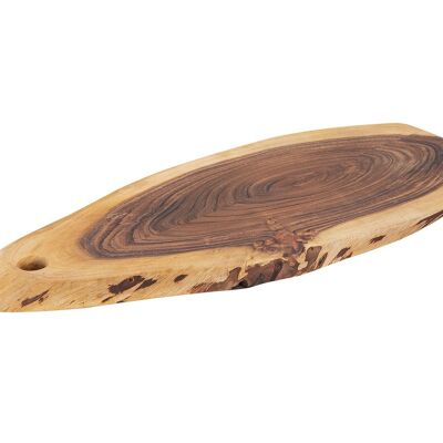 Tabla para servir rodajas de árbol pegada, bandeja para servir de 40x20cm o 60x30cm, acacia maciza decorativa